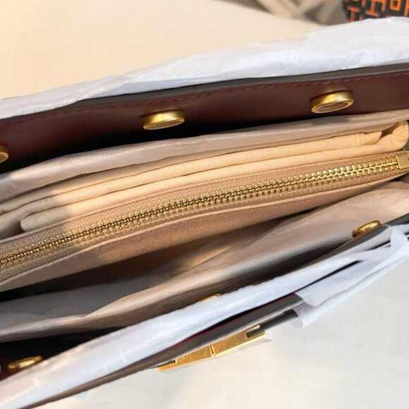 🔥NeW! $1098 Tory Burch LEE RADZIWILL SMALL DOUBLE BAG - Picture 13 of 17